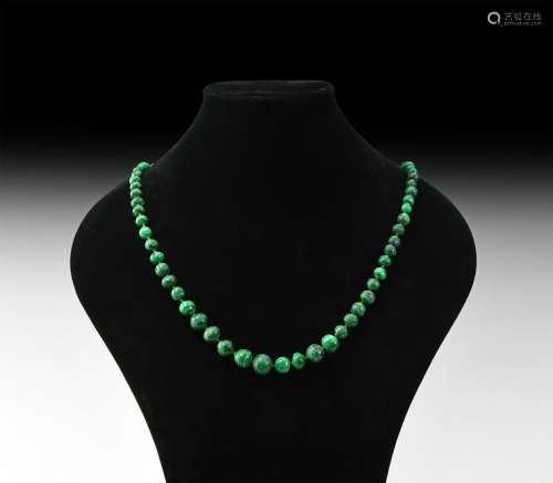 Natural History - Malachite Bead Necklace