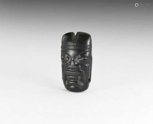 Mexican Olmec Black Stone Head