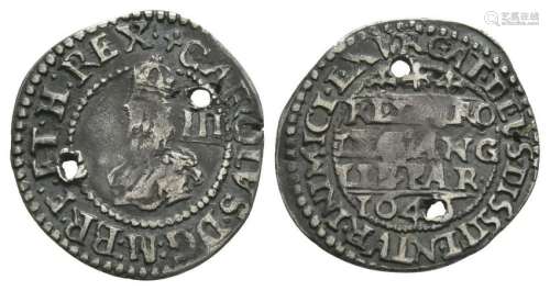 Charles I - 1646 over 4 - Oxford Threepence