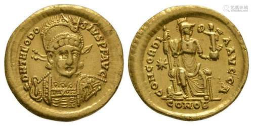 Theodosius II - Constantinopolis Gold Solidus