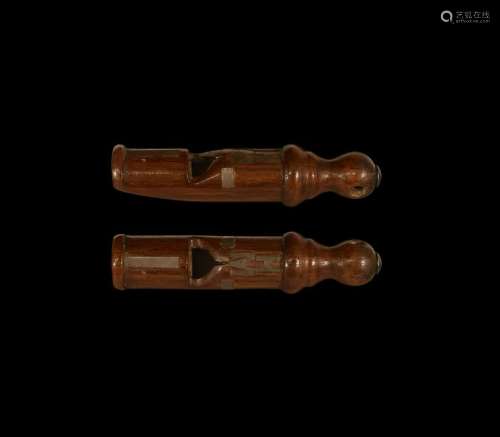 Post Medieval Whistle with HM Inlay