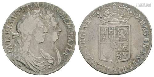 William and Mary - 1689 - Halfcrown