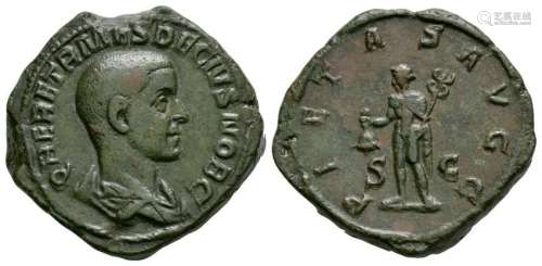 Herennius Etruscus - Mercury Sestertius