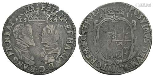 Philip and Mary - 1554 - Shilling