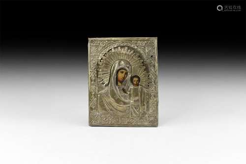 Russian Icon with Mary and Jesus