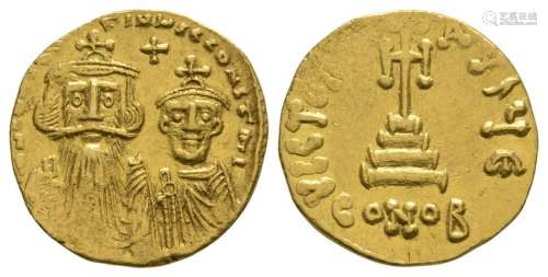 Constans II and Constantine IV - Gold Solidus