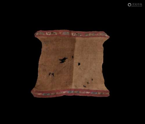 Pre-Columbian Nazca Embroidered Mantle Cloth