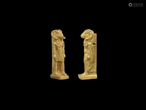 Post Medieval Egyptian Gold Khnum Amulet