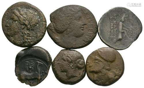 Bronzes and Parthia Drachm Group [6]