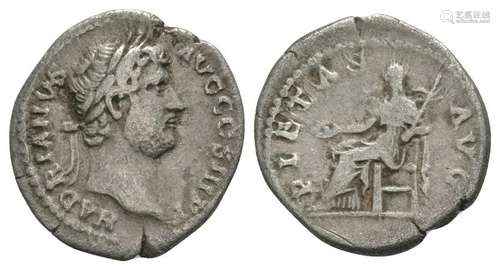 Hadrian - Pietas Denarius