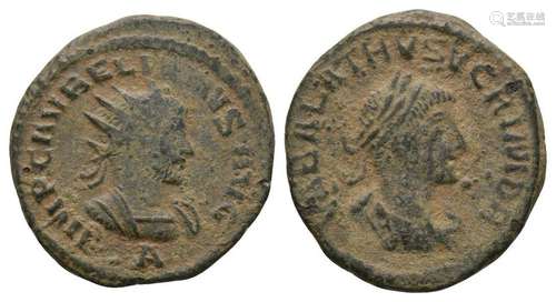 Vabalathus with Aurelian - Antoninianus