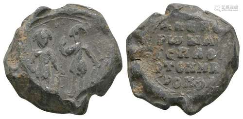 Lead Two Figures Seal