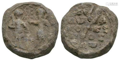 Lead Two Figures Seal