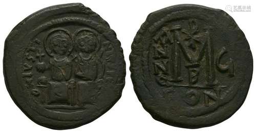 Justin II and Sophia -Large M Follis