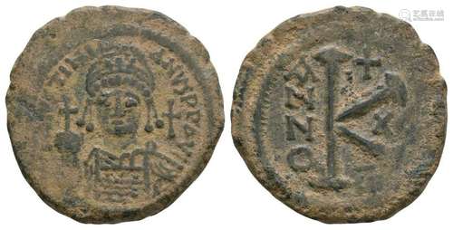 Justinian I - Large K Half Follis