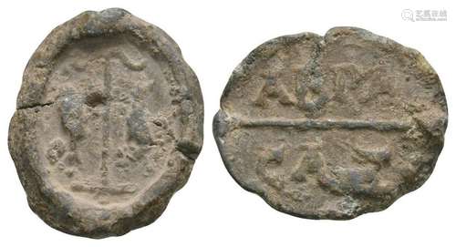 Lead Inscribed Oval Seal