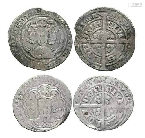 Edward III - London - Pre Treaty Groats [2]