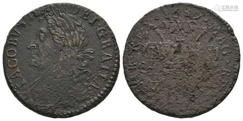 Ireland - James II - 1689 - Large Halfcrown