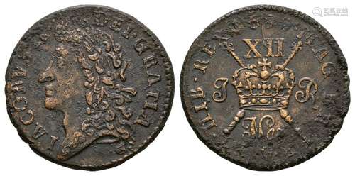 Ireland - James II - Mar 1689 - Shilling