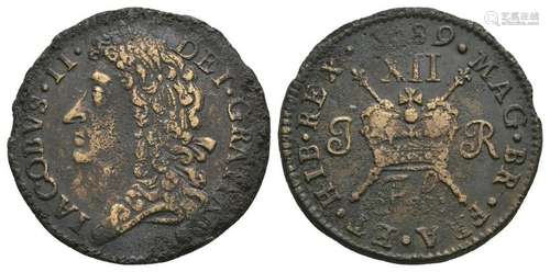 Ireland - James II - Feb 1689 - Shilling