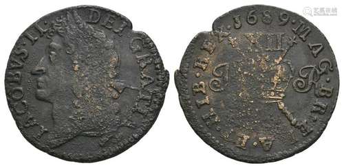 Ireland - James II - 1689 - Large Shilling