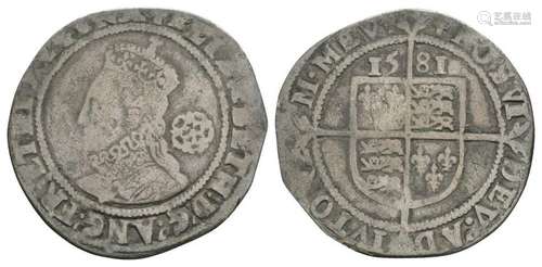 Elizabeth I - 1581 - Sixpence