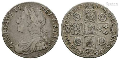 George II - 1741 - Roses Shilling