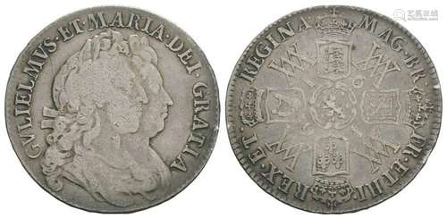 William and Mary - 1691 - Halfcrown