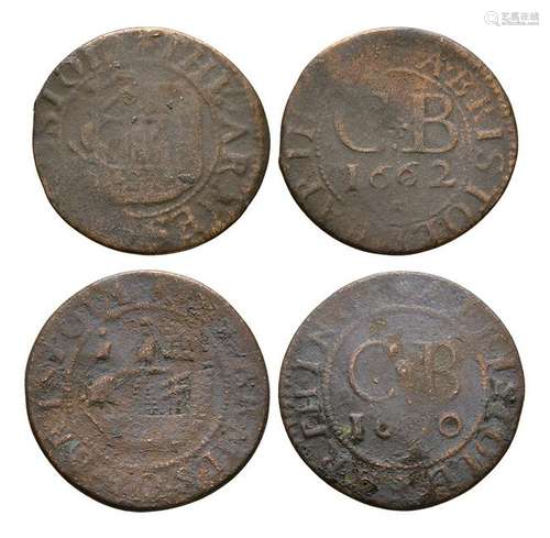 17th Century - 1662/1670 - Bristol Farthings