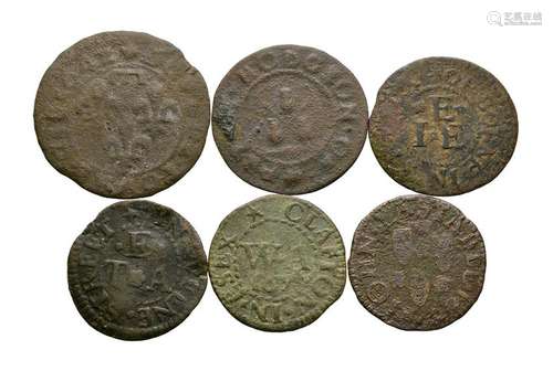 17th Century - 1/2d and 1/4d Tokens [6]