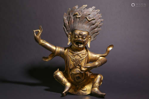 A Chinese Gilt Bronze Buddha