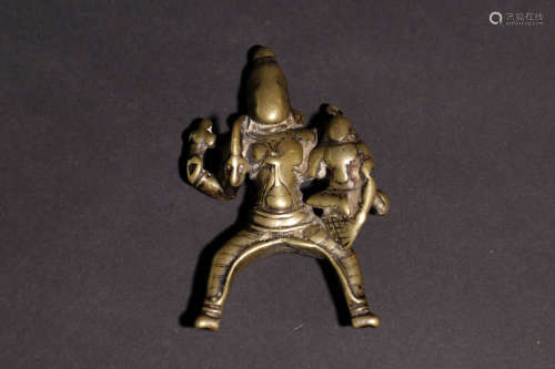 A Chinese Gilt Bronze Figural Decoration 