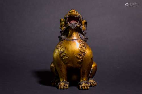 A Chinese Gilt Bronze Incense Burner