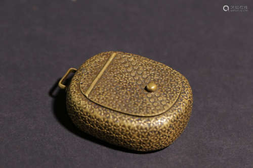 A Chinese Bronze Ink Box 