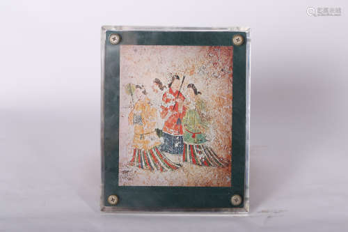 A Chinese Painting on Metal Board