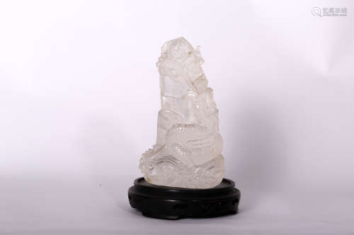 A Chinese Carved Crystal Figure