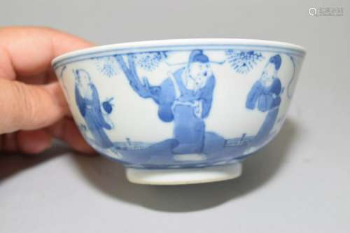 19-20th C. Chinese Blue and White Bowl