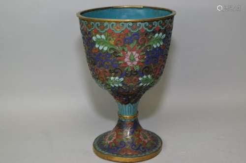 19th C. Chinese Cloisonne Cup