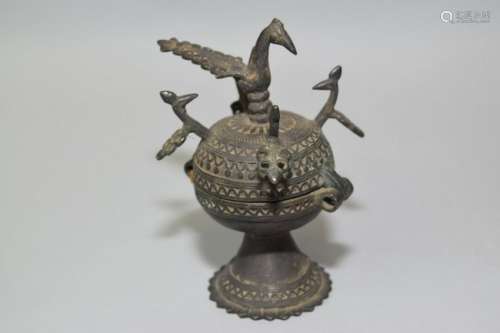 19th C. Persian Bronze Incense Burner