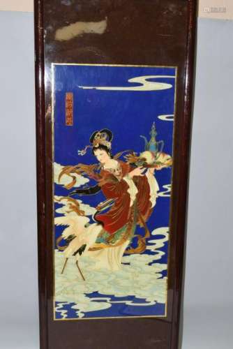 20th C. Chinese Cloisonne Hanging Screen