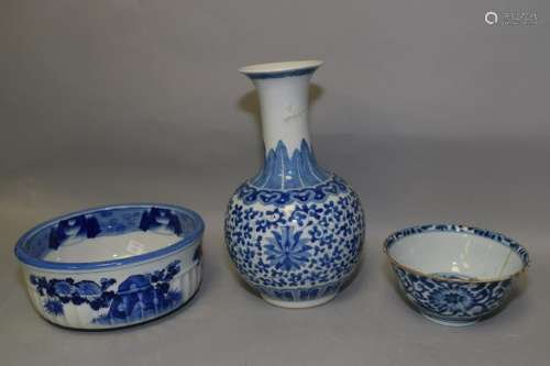 Group of Chinese Blue and White Ware