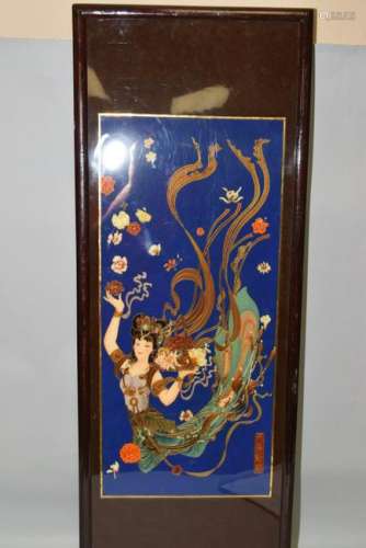 20th C. Chinese Cloisonne Hanging Screen