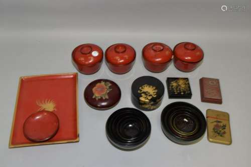 Group of Chinese Lacquer Ware