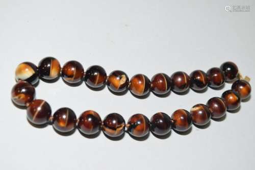 Brown Glass Bead Necklace