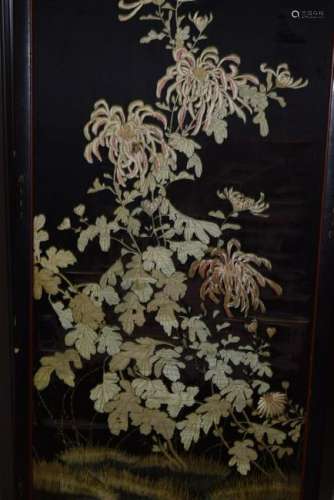 19-20th C. Chinese Embroidery of Flowers