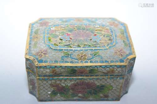 Chinese Peking Glass Cloisonne Box