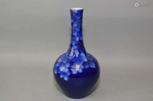 Japanese Blue Glaze Vase