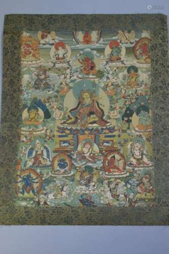 Tibetan Thangka of Padmasambhava