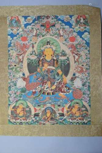 Tibetan Thangka of Guanyin