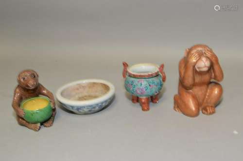 Groupof Chinese Famille Rose Ware